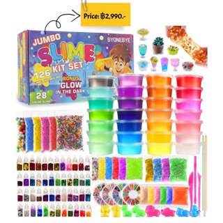 Jumbo Slime Kit Set 126 Pcs DIY Slime Making Kit for Girls Boys