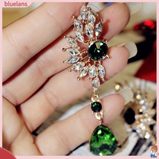 ต่างหูกระดุม Drop Rhinestone แบบห้อยสําหรับสตรีต่างหู