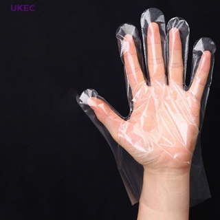 Ukec ถุงมือพลาสติกใส แบบใช้แล้วทิ้ง สําหรับทําอาหาร 100 ชิ้น