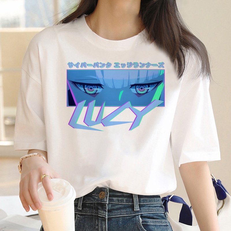 เสื้อยืด-พิมพ์ลายกราฟิกอนิเมะ-cyberpunk-edgerunners-eyes-สีขาว-แฟชั่นฤดูร้อน-สําหรับผู้ชาย