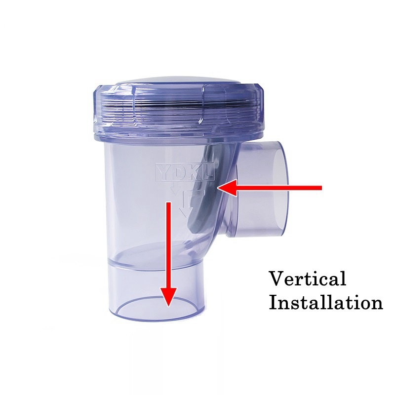 1Pc 50mm PVC Pipe Kitchen Sewer AntiBackflow Check Valve One Way No