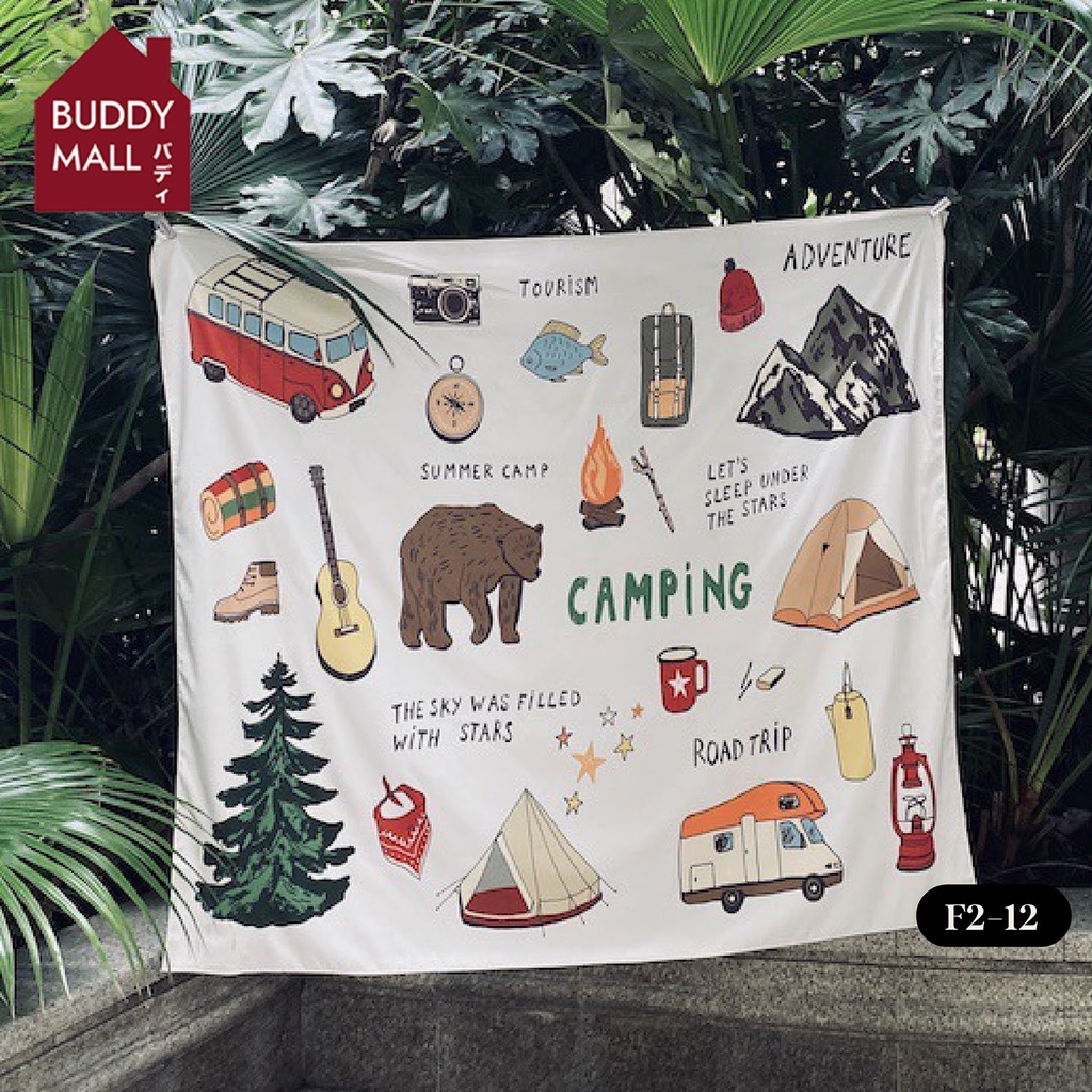 ใหม่-พร้อมส่ง-camping-style-พรมแคมป์ปิ้ง-ผ้าคลุมโซฟา-ผ้าแคมป์ปิ้ง-อุปกรณ์แคมป์ปิ้ง