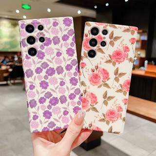 เคสซิลิโคนนิ่ม ลายดอกไม้ สําหรับ Samsung Galaxy S23 S22 S21 Ultra S20 FE S22 Plus