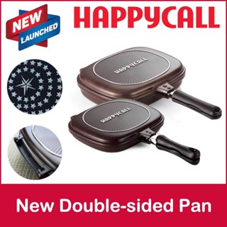 Happycall Korea Nonstick Kitchen Diamond Double Sided Fish Pan Jumbo Pans