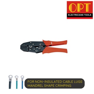 "OPT" LY-16 คีมย้ำแบบจิก คีมย้ำหัวสายไฟ คีมย้ำหางปลาเปลือย หัวตัวยู แบบย้ำมือ (For non-insulated cable lugs Mandrel s...