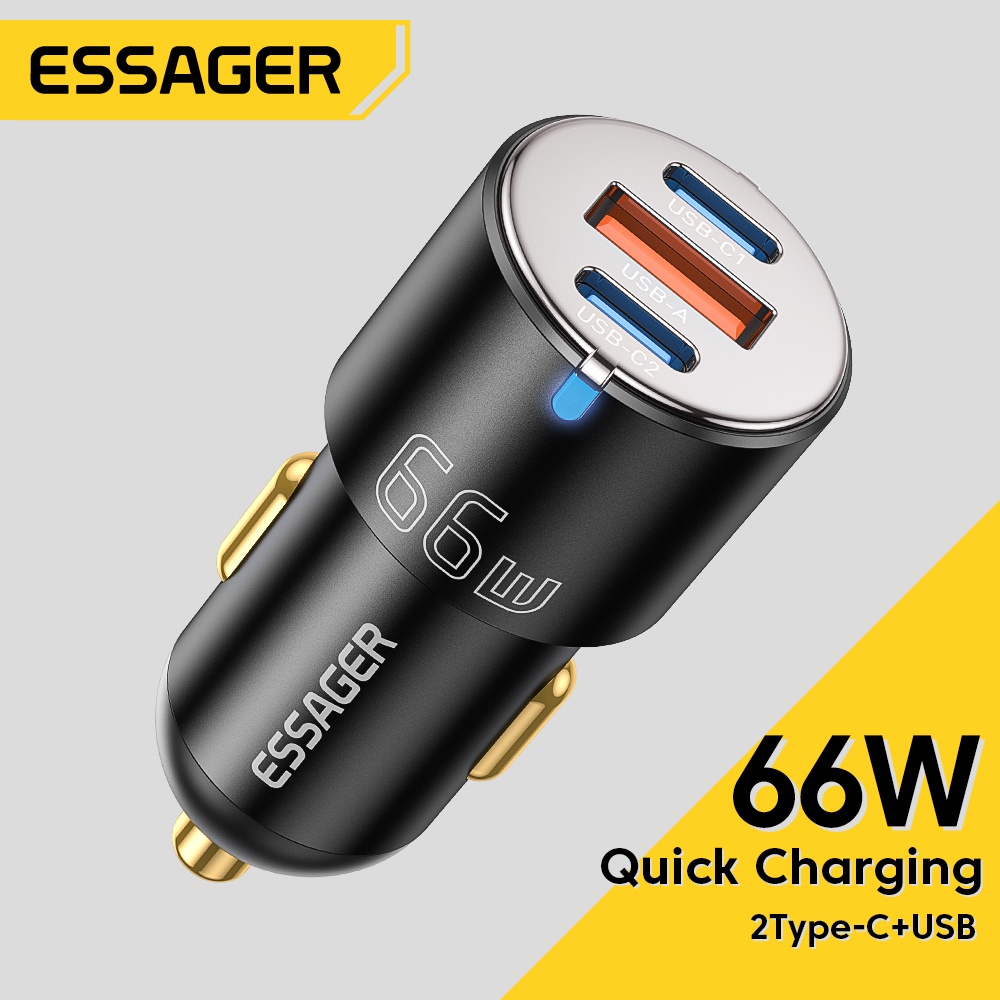 essager-ซ็อกเก็ตที่ชาร์จในรถยนต์-66w-100w-type-c-ชาร์จเร็ว-สําหรับโมเดล-12v-24v