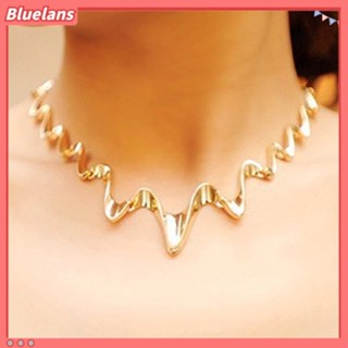 สร้อยคอลายคลื่น Bib เครื่องประดับแฟชั่นสตรีสไตล์เกาหลี