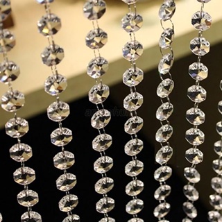 【AG】1Pc 3.3ft Clear Acrylic Beads Garland Chandelier Hanging Curtains Wedding Supplies