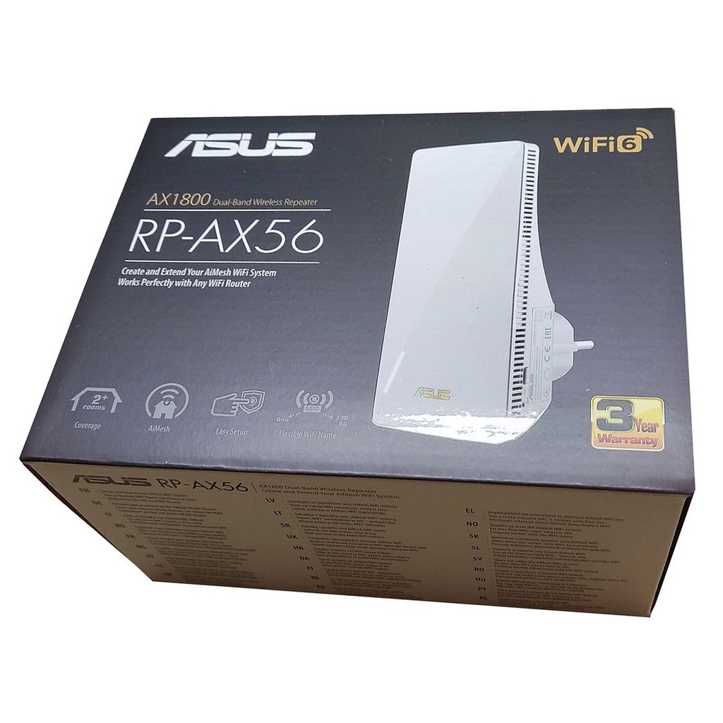 Asus RP-AX56 AX1800 Dual-Band WiFi 6 (802.11ax) Range Extender (UK Plug ...