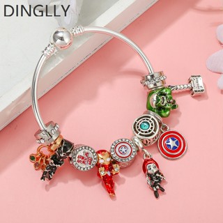 Dinglly สร้อยข้อมือ ประดับลูกปัดหิน และค้อน สําหรับผู้หญิง DIY