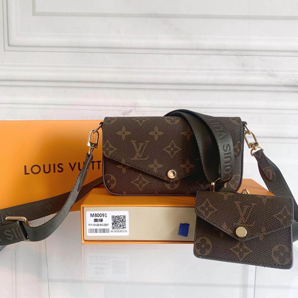Shop Louis Vuitton MONOGRAM Félicie Strap & Go (M80091) by ksgarden