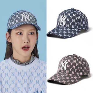 📢พร้อมส่ง 🌈ของแท้💯%  MLB CLASSIC MONOGRAM CAP หมวกแก๊ปปรับสาย หมวกปักลายNY