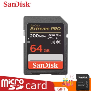 สินค้า Sandisk Extreme PRO การ์ด SD UHS-I V30 U3 Class 10 สําหรับกล้อง DSLR (32GB 64GB 128GB 256GB) (สูงสุด R: 170MB/s)