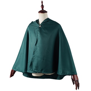 Tifnoyi AOT Allen Survey เสื้อครอป มีฮู้ด ปีกแห่งเสรีภาพ เครื่องแต่งกายคอสเพลย์ฮาโลวีน (สีเขียว, ขนาดเล็ก)