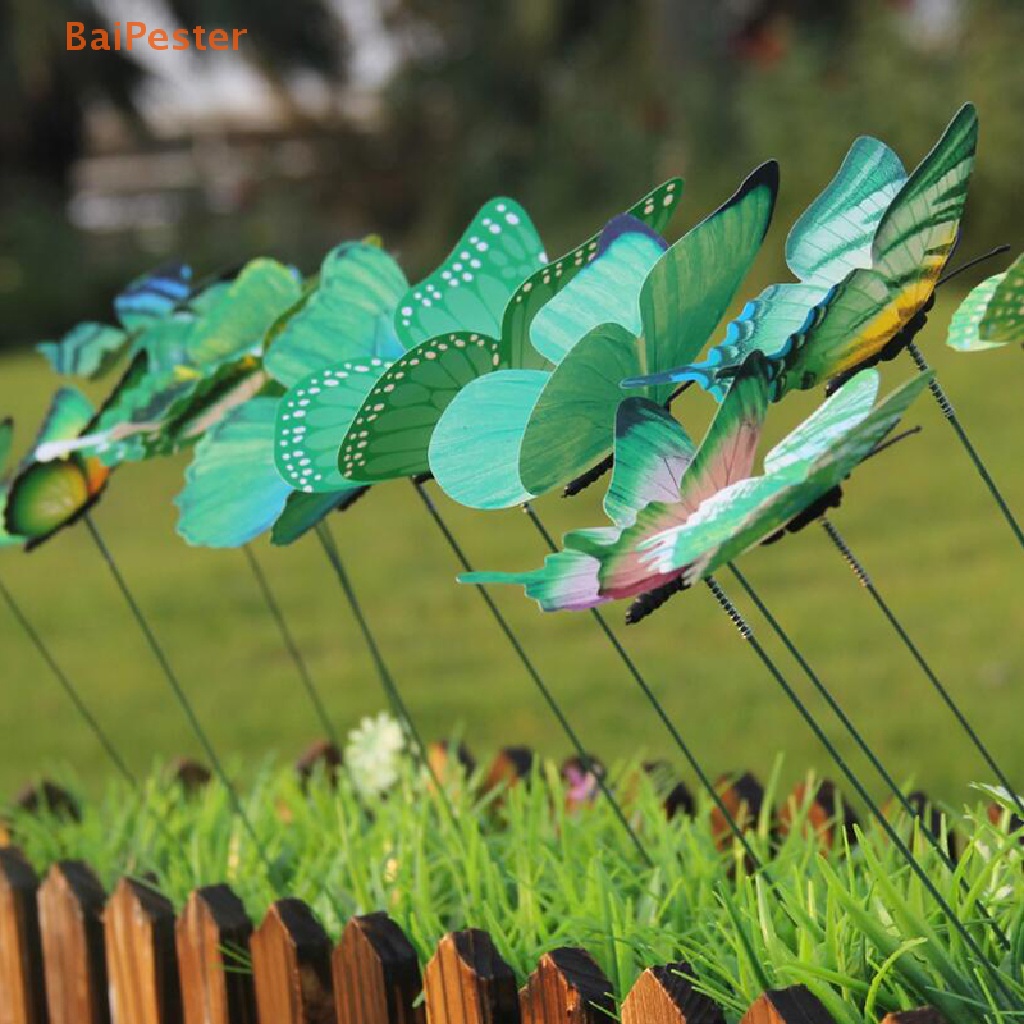 baipester-ผีเสื้อโลหะ-สําหรับตกแต่งสวน-สนามหญ้า-กลางแจ้ง-12-ชิ้น