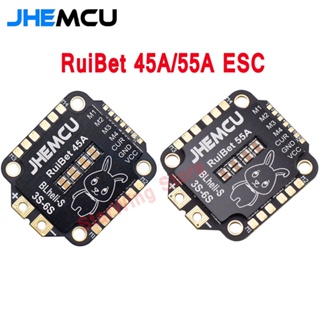 Jhemcu RuiBet 45A/55A ESC BLHELI_S Dshot600 4in1 ตัวควบคุมการบิน ไร้แปรงถ่าน ESC 3-6S 30.5X30.5 M4 สําหรับเครื่องบินบังคับ FPV DIY