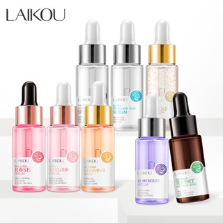 Laikou เซรั่มบํารุงผิวหน้า ทองคํา 24K ธรรมชาติ ซากุระ ไนอะซินาไมด์ กรดไฮยารูลอนิก วิตามินซี ให้ความชุ่มชื้น บํารุงผิว ต่อต้านริ้วรอยแห่งวัย