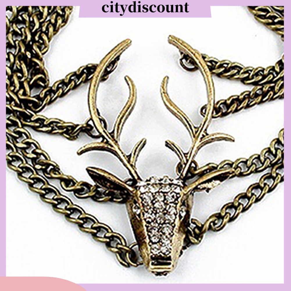 lt-citydiscount-gt-city-สร้อยข้อมือ-ลายหัวกวาง-ของขวัญคริสต์มาส-สำหรับสตรี