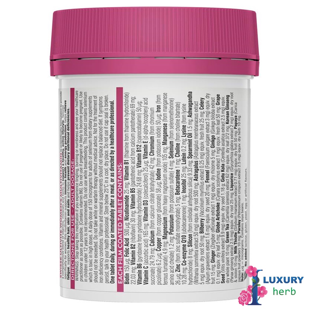ภาพสินค้าSwisse Men's/Women's ultivite multivitamin 120 tablets จากร้าน iluxuryherb บน Shopee ภาพที่ 7