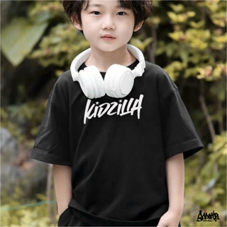 🔥 9.9 SALE 🔥 ® เสื้อผ้าเด็ก Oversize รุ่น Kidzila สีดำ แนวสตรีท Boy&Girl เด็กผู้ชาย หญิง Kols