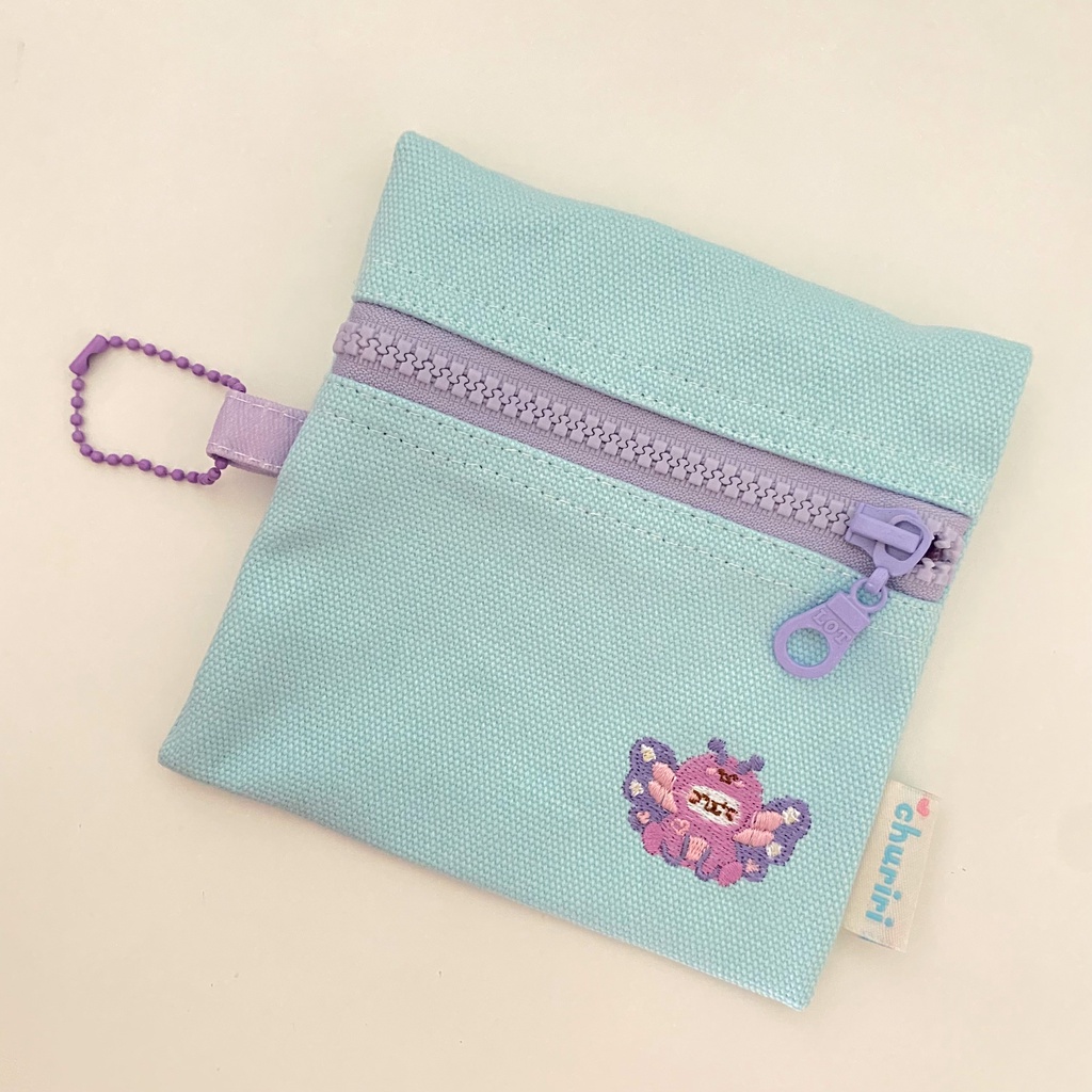 churiri-stitch-pouch-กระเป๋าซิปใส่ของ-ใส่เหรียญ-airpods-ลายปัก-น่ารักมากก