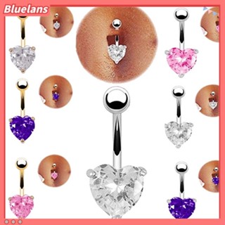 เครื่องประดับ จิวบาร์เจาะร่างกาย สะดือรูปหัวใจดาว Rhinestone