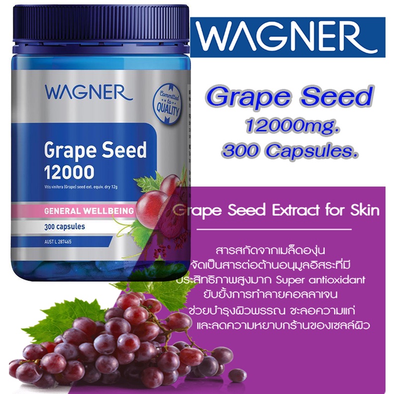 wagner-grape-seed-12000mg-300-capsules-สารสกัดเมล็ดองุ่นคุณภาพสูงเข้มข้น-สารต้านอนุมูลอิสระประสิทธิภาพสูงexp-10-2023