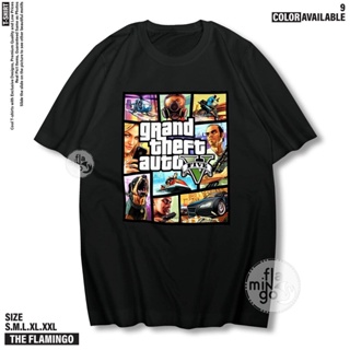 เสื้อแฟนเมด Gta 5 Grand Theft Auto GTA V Tshirt GTA5 เสื้อเกมมิ่ง - TFA145 S-3XL