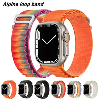Alpine สายนาฬิกาข้อมือไนล่อน สําหรับ Apple Watch 49 มม. 44 มม. 40 มม. 45 มม. 41 มม. 42 มม. 38 มม. Pulsera Watch Serie Ultra 7 6 3 Se 8