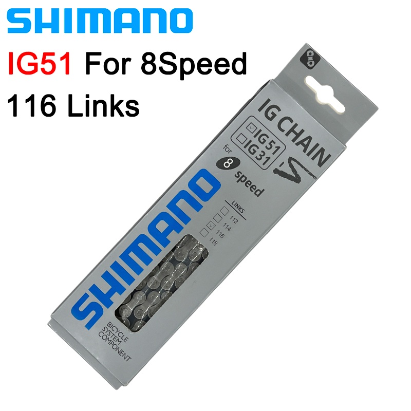 shimano-สายโซ่จักรยานเสือภูเขา-ig51-mtb-6s-7s-8-speed-chain-ig51-116-links-freewheel-shift-ปรับได้-สําหรับจักรยานเสือภูเขา