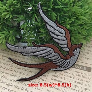 นกบิน นกคู่ ตัวรีดติดเสื้อ Cute Creature Embroidered Iron on Patch 3