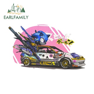 Earlfamily สติกเกอร์ไวนิล ลายการ์ตูนอนิเมะ Demon Speeding Sonic ขนาด 13 ซม. x 7.6 ซม. สําหรับตกแต่งประตูรถยนต์