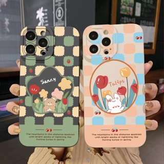 เคสโทรศัพท์มือถือ ป้องกันเลนส์ ลายสก๊อต และหมี สําหรับ VIVO Y15A Y15S T1 5G T1X Y02S Y21S Y21A Y21S Y33S Y12S Y11S Y12A Y01 Y1S Y20s Y20A