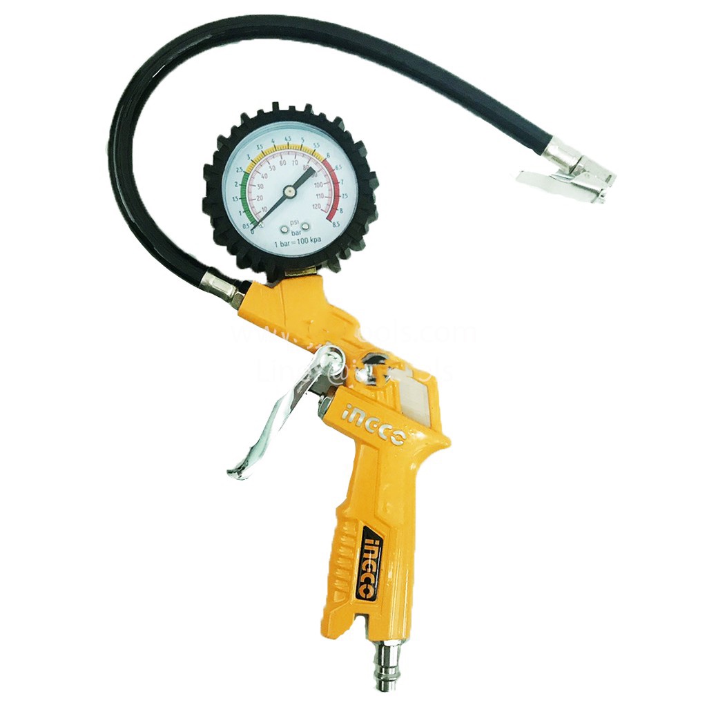 INGCO ATG0601 ที่เติมลมยาง หัวเติมลม สายอ่อน พร้อมเกจ์วัด ใหม่ | Shopee ...