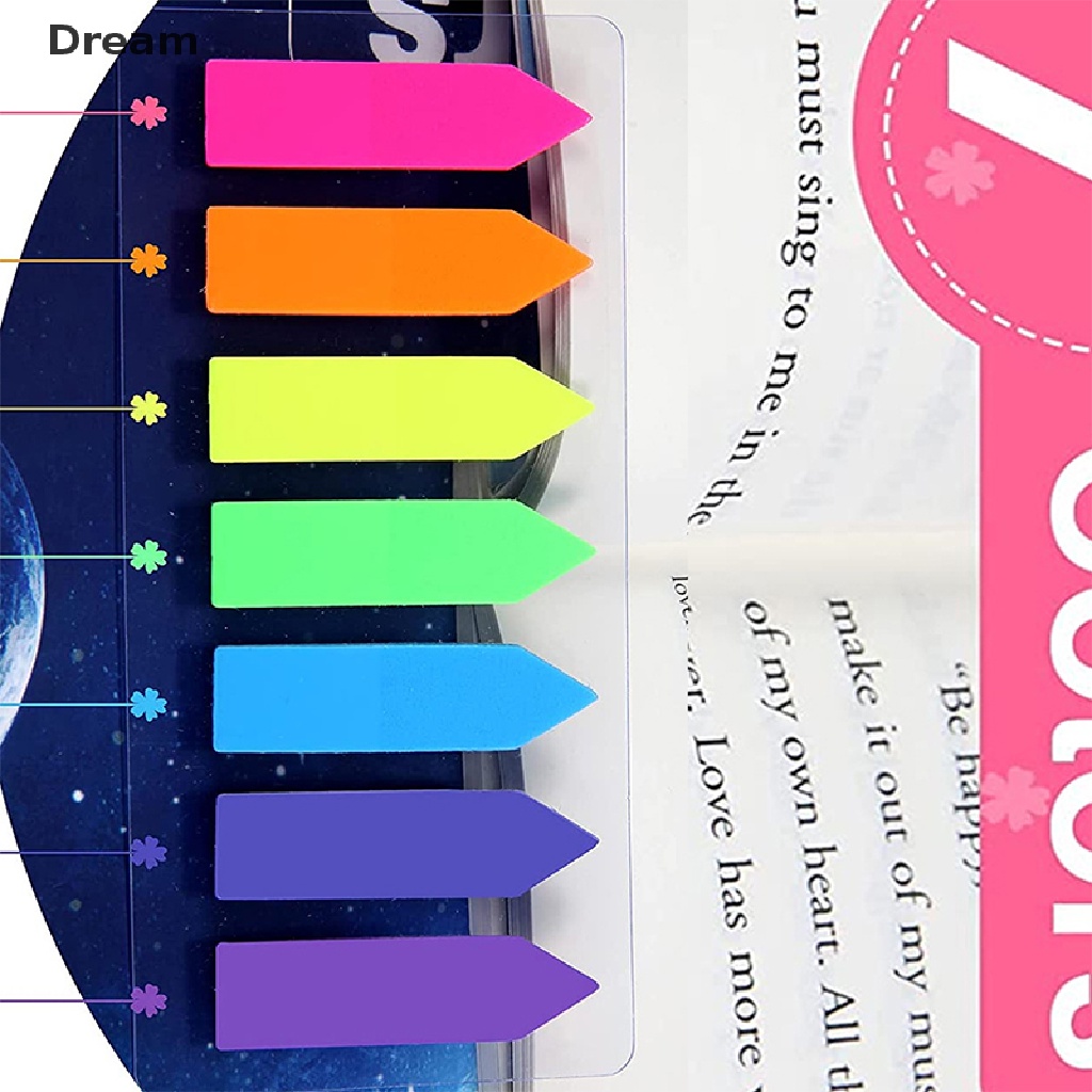 lt-dream-gt-20-7-ชิ้น-สีเรืองแสง-กระดาษโน้ตมีกาว-ที่คั่นหนังสือ-แบนเนอร์-สติกเกอร์โน้ต-ดัชนี-เครื่องเขียน-โรงเรียน-สํานักงาน-ลดราคา
