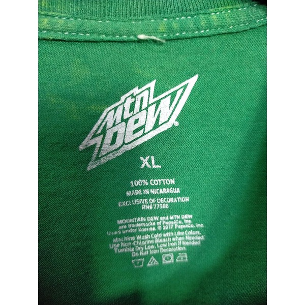 เสื้อยืด-มือสอง-ลายแบรนด์-mountain-dew-อก-48-ยาว-29