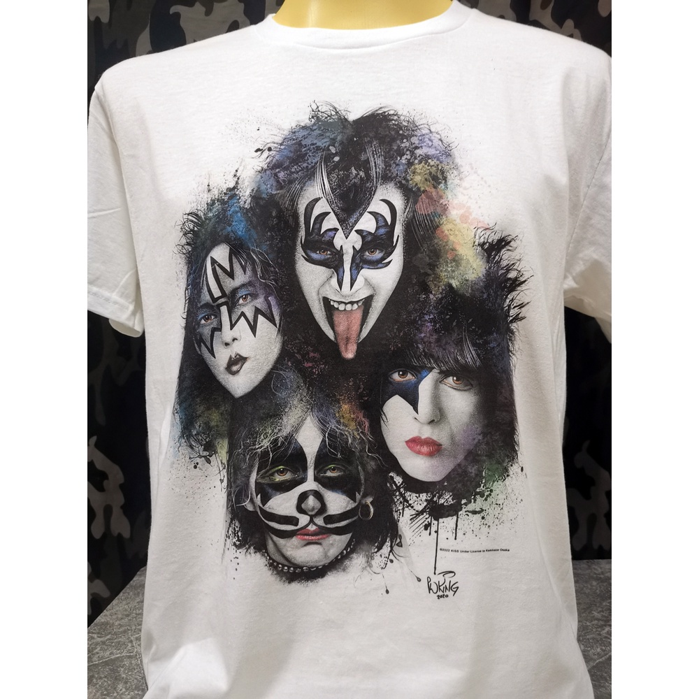 เสื้อยืดเสื้อวงนำเข้า Kiss (band) Queen AC/DC Aerosmith Van Halen Metal ...