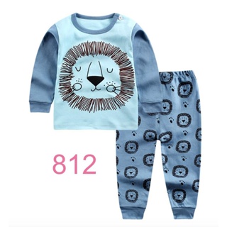 L-PJB-780 ชุดนอนเด็กผู้ชาย สีฟ้า ลายสิงโต Size-70 (6-9 เดือน) 🚛 พร้อมส่งด่วนจาก กทม.🇹🇭✅