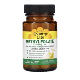 ฉลากใหม่ เมทิล โฟเลต, Methyl Folate 800 mcg 60เม็ดละลายในปาก รสส้ม