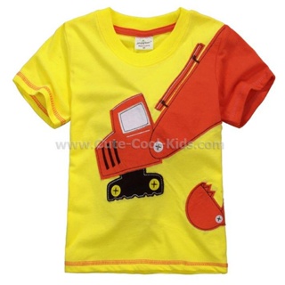 TSB-646 เสื้อยืดเด็กผู้ชาย ลายรถ Size-110 (4-5Y)