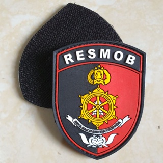 แผ่นปะยางโลโก้ resmob brimob police police polri velcro สําหรับตํารวจ