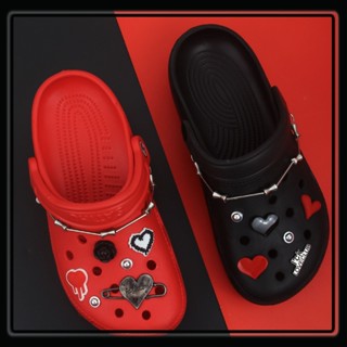 CROCS อุปกรณ์เสริมหัวเข็มขัดโลหะ เหมาะกับตกแต่งรองเท้า สไตล์พังก์ แฟชั่นสําหรับผู้หญิง