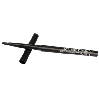 อายไลน์เนอร์ ดินสอหมุนเนื้อเจลกึ่งครีมกันน้ำ Super Black Eyeliner Pencil With Vitamin A&amp;E Waterproof