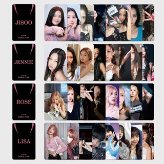 โปสการ์ด ลาย BLACKPINK ROSE LISA JENNIE JISOO BORN PINK 8 ชิ้น ต่อชุด