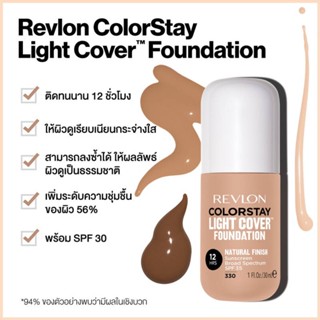 แท้ทั้งร้าน !! แบ่งขายเรฟล่อนรุ่นบางเบา REVLON COLORSTAY LIGHT COVER FOUNDATION