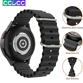 Cclcc สายนาฬิกาข้อมือซิลิโคน 22 มม. 20 มม. สําหรับ Samsung Galaxy watch 4 classic 5 pro 3 active 2 Gear S3 Huawei watch GT 2 3 pro