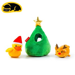 💖พร้อมส่ง💖 C251 ของเล่นสุนัข Sniffing Toy:  X-mas Duckling x Deer Sniffing Toy ของเล่นซ่อนขนม  ของเล่นฝึกการดม