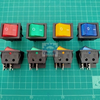 สวิทช์ 25x31mm กระดก เปิด ปิด Switch 4 ขา 6 ขา 30A 250V #สวิทช์ 25x31mm 30A (1 ตัว)