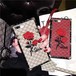 Samsung Galaxy S23 Ultra S22 Ultra S22 S23 plus Flower Embroidery Rose Lanyard Phone Case