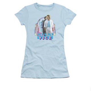 Miami Vice - Miami Heat Womens T-Shirt เสื้อวินเทจชาย เสื้อขาว เสื้อยื